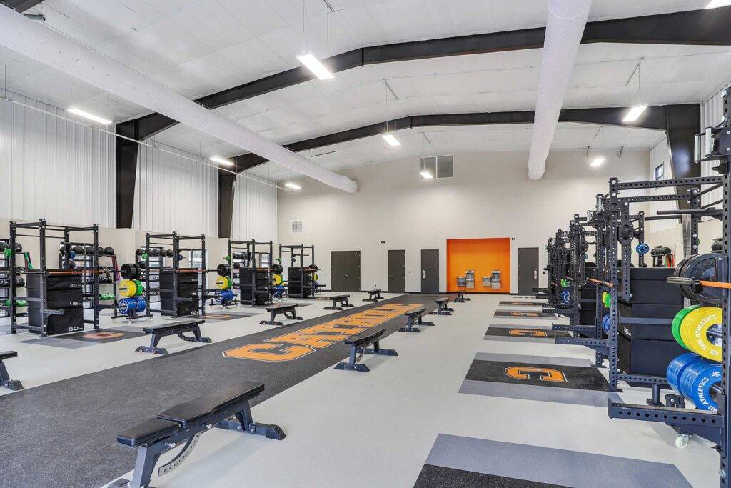 Catholic High School Speed and Strength Training Facility Ritter Maher Architects Baton Rouge