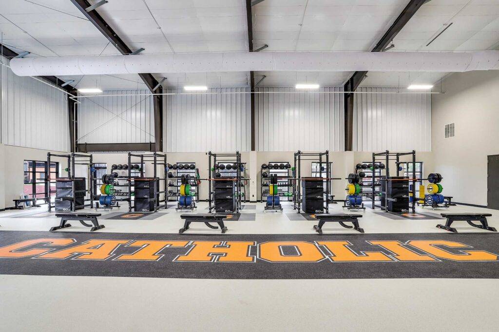 Catholic High School Speed and Strength Training Facility Ritter Maher Architects Baton Rouge