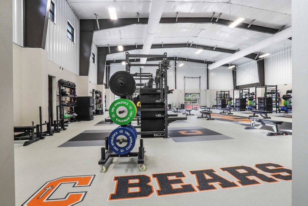 Catholic High School Speed and Strength Training Facility Ritter Maher Architects Baton Rouge